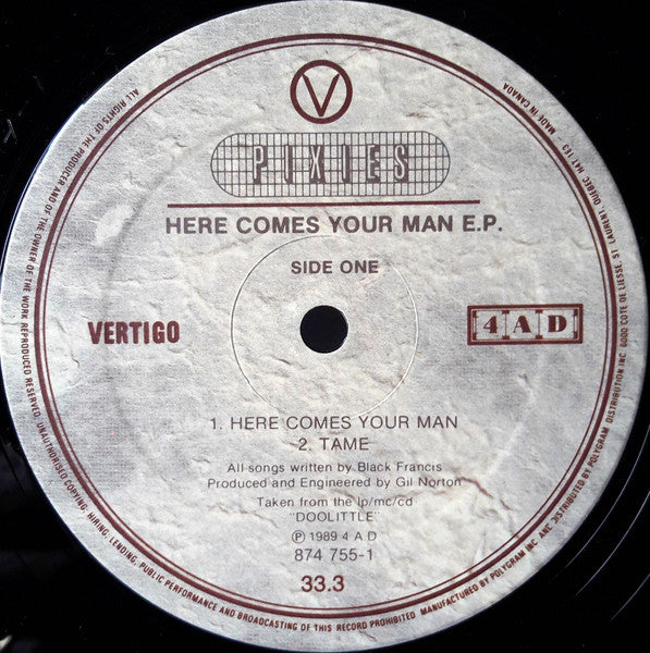 Pixies - Here Comes Your Man E.P. - 1989