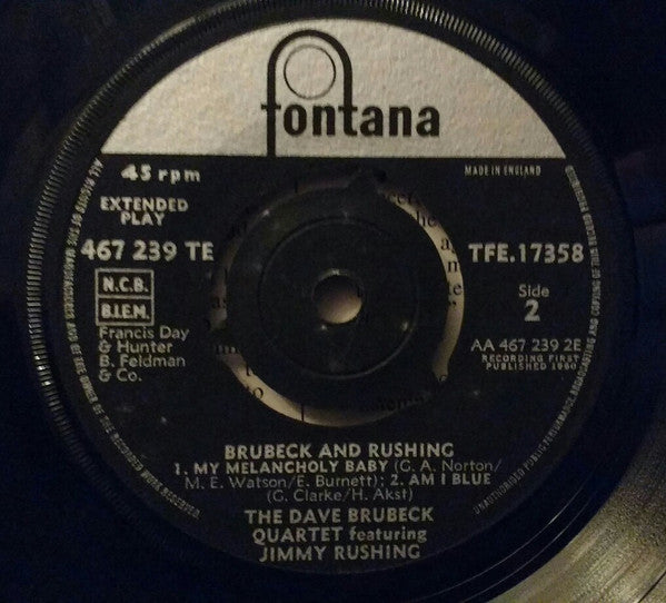 The Dave Brubeck Quartet - Brubeck And Rushing