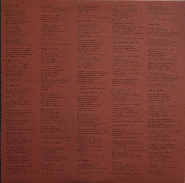 Carole King - Rhymes & Reasons - 1972