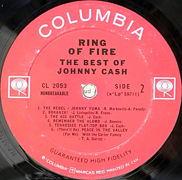 Johnny Cash - Ring Of Fire - The Best Of Johnny Cash - 1963