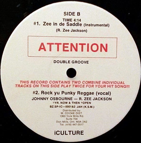 R. Zee Jackson / Johnny Osbourne - Brooklyn Special / Zee In De Saddle / Rock Yu Punky Reggae -