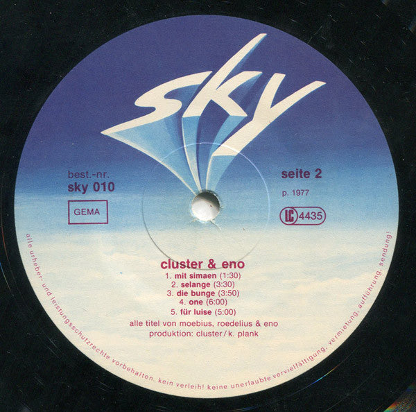Cluster & Brian Eno - Cluster & Eno - 1977