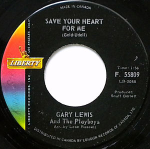 Gary Lewis And The Playboys - Save Your Heart For Me Vinyl Record