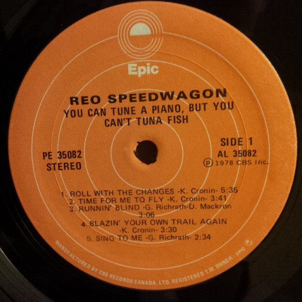 REO Speedwagon - You Can Tune A Piano, But You Can't Tuna Fish Vinyl Record