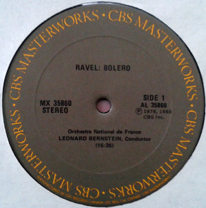 Leonard Bernstein And Orchestre National De France / Andrew Kazdin And Thomas Z. Shepard - Ravel: Bolero - 1980