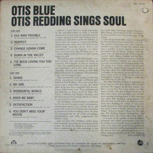 Otis Redding - Otis Blue / Otis Redding Sings Soul - 1967