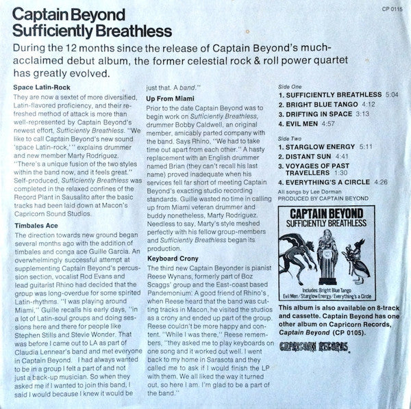Captain Beyond - Sufficiently Breathless - 1973