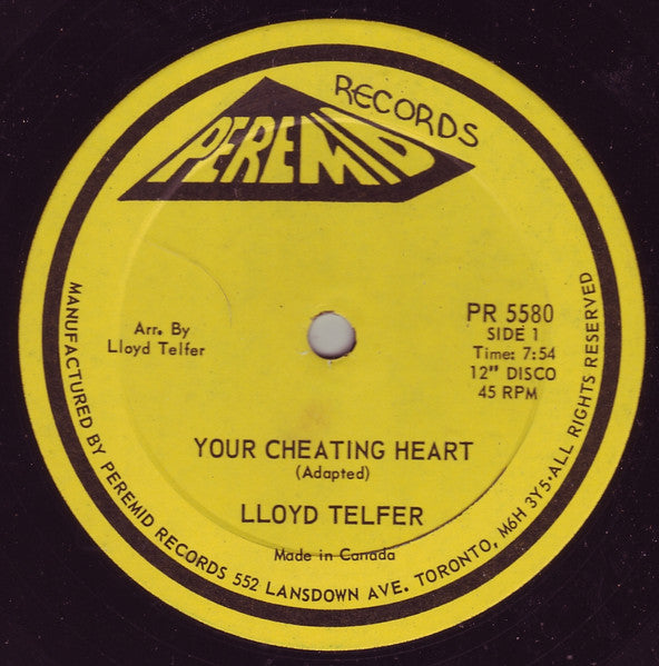 Lloyd Telfer - Your Cheating Heart Vinyl Record