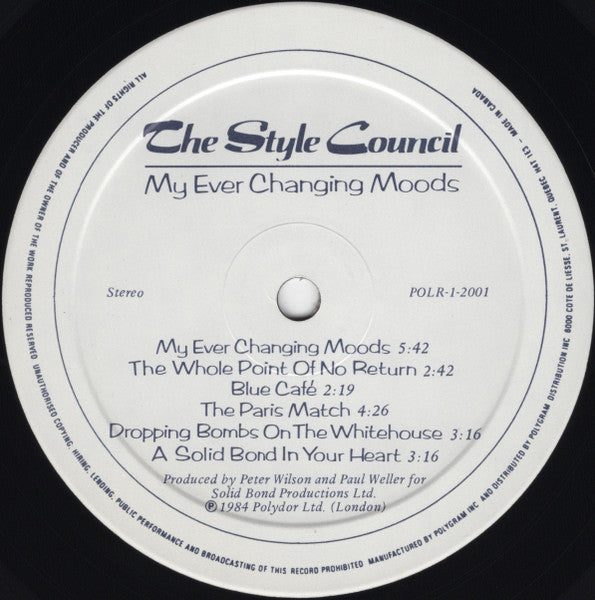 Style Council, The - My Ever Changing Moods - 1984