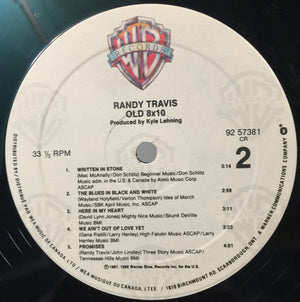 Randy Travis - Old 8x10 Vinyl Record