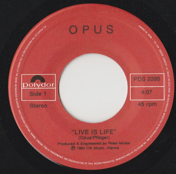 Opus - Live Is Life - 1985