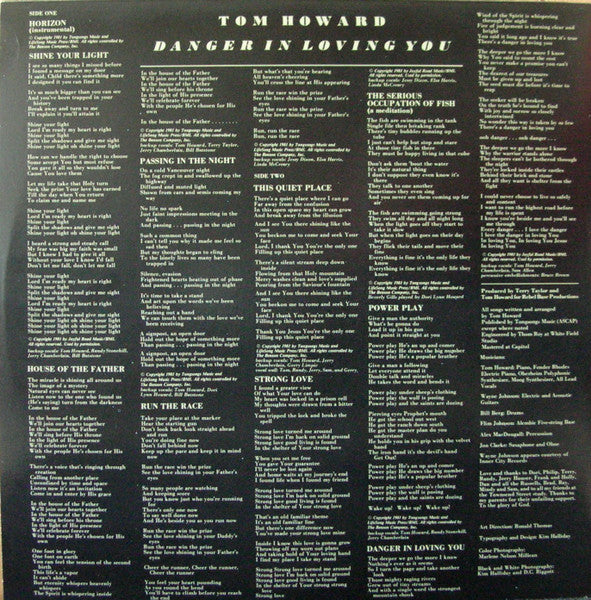 Tom Howard - Danger In Loving You - 1981