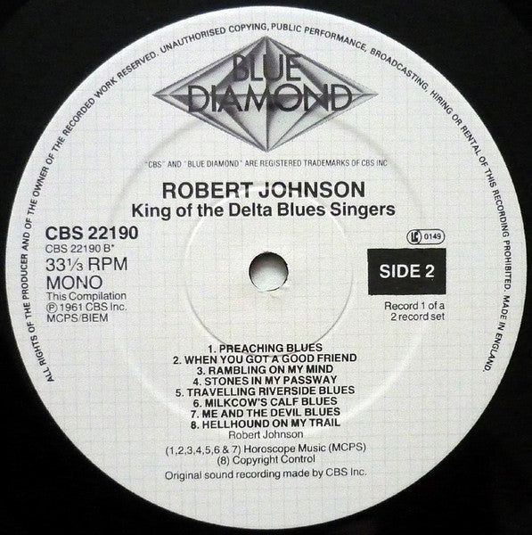 Robert Johnson - King Of The Delta Blues Singers Volumes 1 & 2 - 1985
