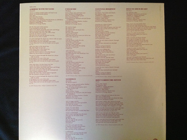 America  - History - America's Greatest Hits Vinyl Record