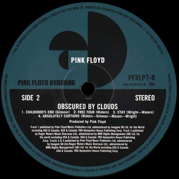 Pink Floyd - Obscured By Clouds - 2016