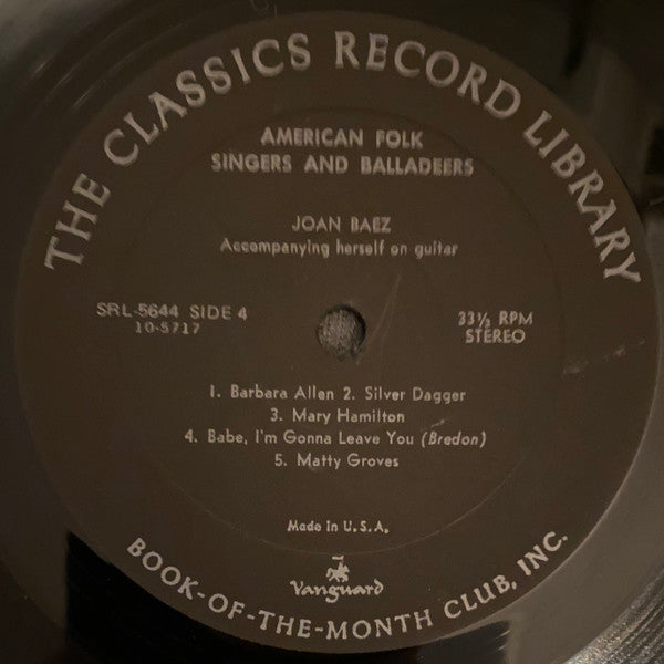 Various - American Folk Singers And Balladeers - 1964