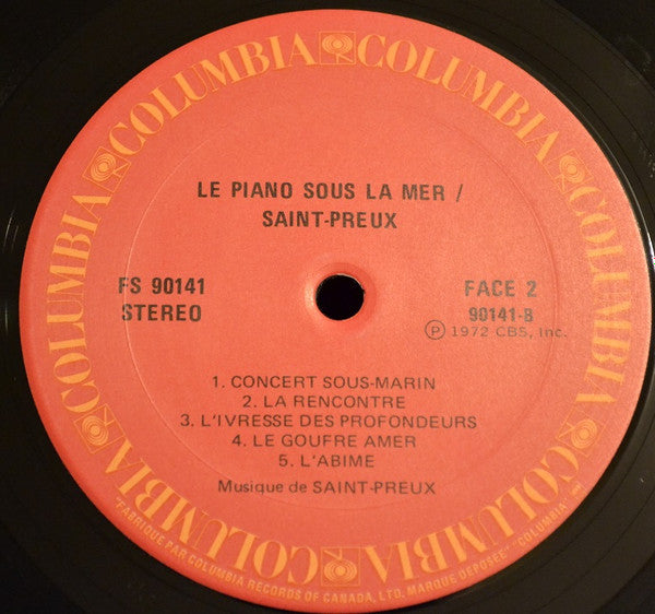 Saint-Preux - Le Piano Sous La Mer