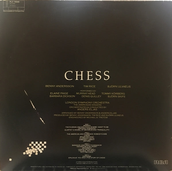 Benny Andersson, Tim Rice, Björn Ulvaeus - Chess - 1984