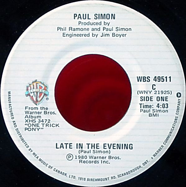 Paul Simon - Late In The Evening - 1980