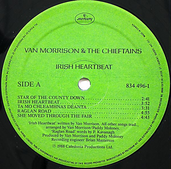 Van Morrison & Chieftains, The - Irish Heartbeat - 1988