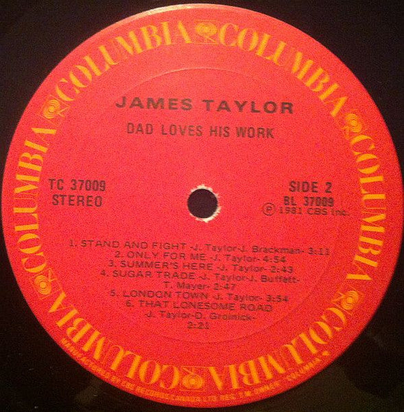 James Taylor  - Dad Loves His Work Vinyl Record