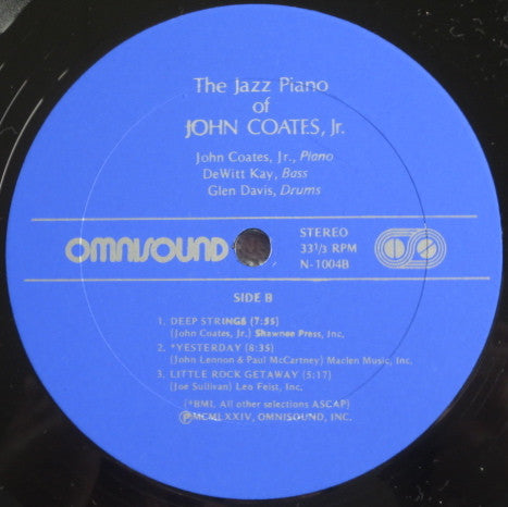 John Coates, Jr - The Jazz Piano Of John Coates, Jr