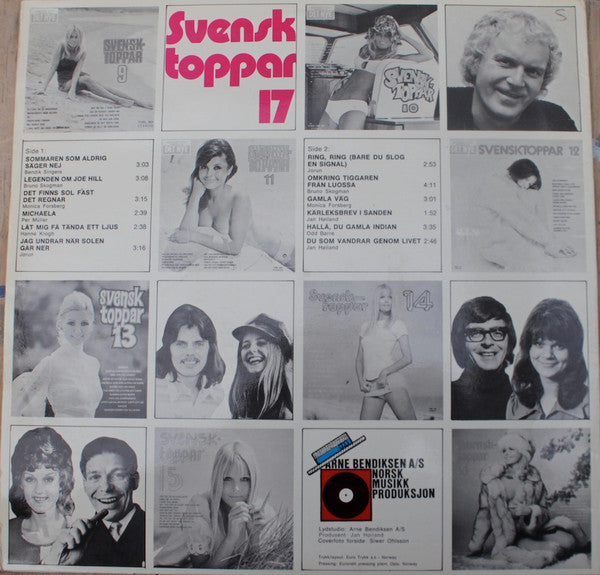 Various - Svensktoppar 17 Vinyl Record