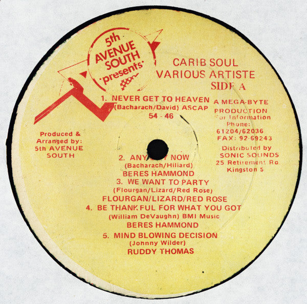 Various - 5th Avenue South Presents Carib Soul