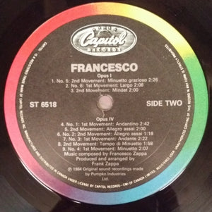 Frank Zappa - Francesco Zappa Vinyl Record