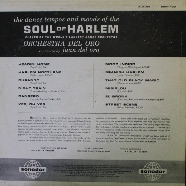 Orchestra Del Oro - Soul Of Harlem Vinyl Record