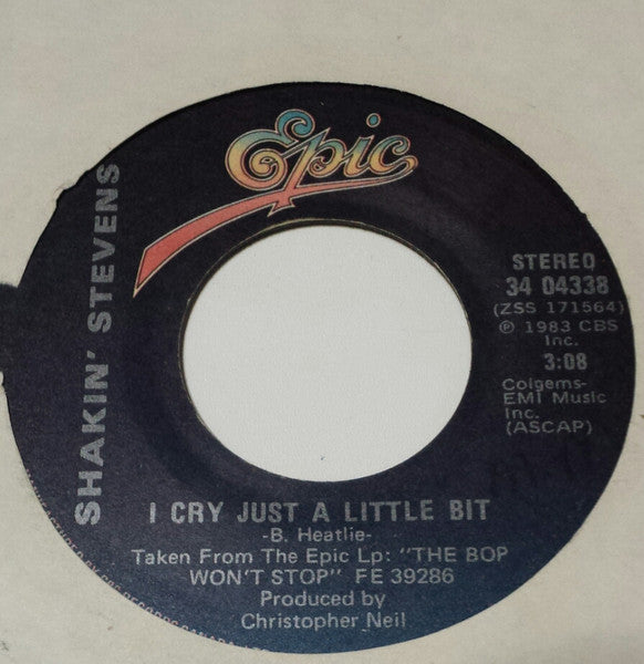 Shakin' Stevens - I Cry Just A Little Bit Vinyl Record