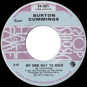 Burton Cummings - I'm Scared / My Own Way To Rock -