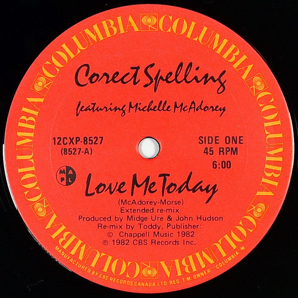 Corect Spelling - Love Me Today