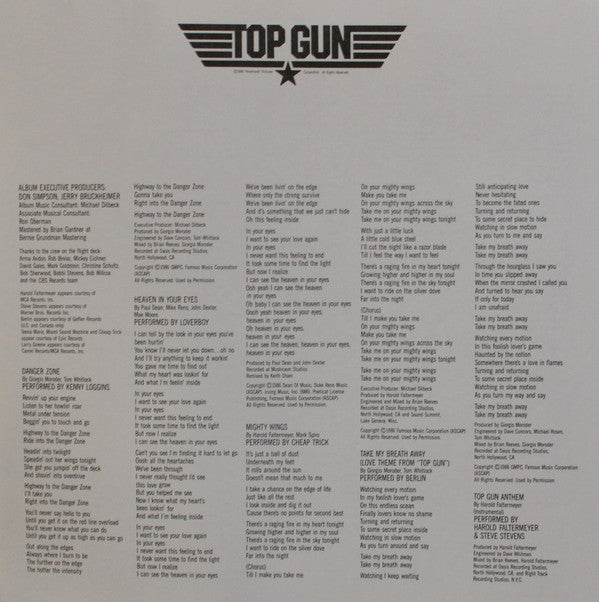 Various - Top Gun Original Motion Picture Soundtrack