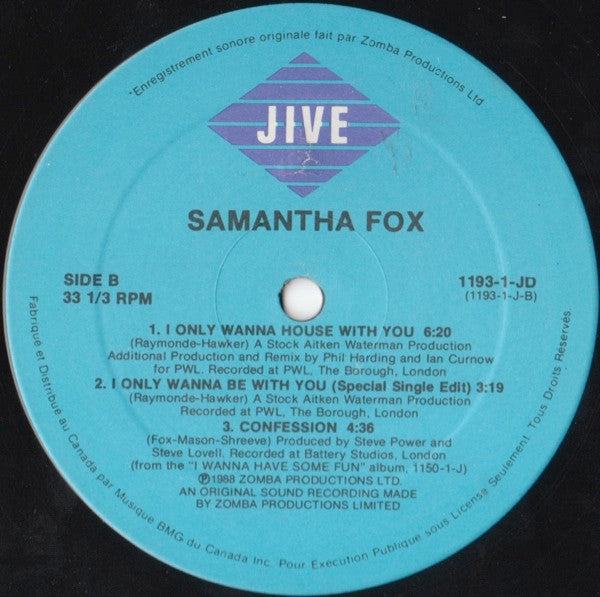Samantha Fox - I Only Wanna Be With You - 1989