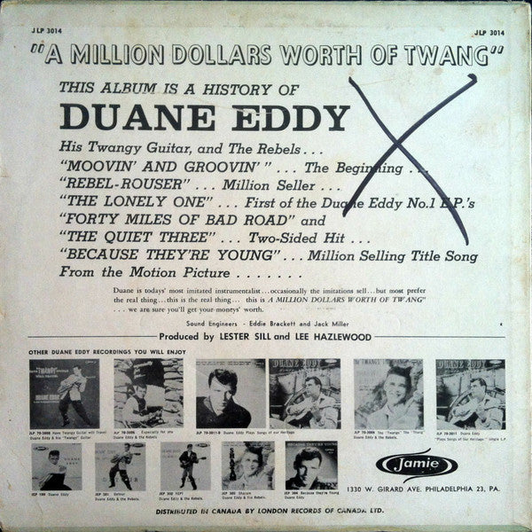 Duane Eddy And The Rebels - $1,000,000.00 Worth Of Twang -