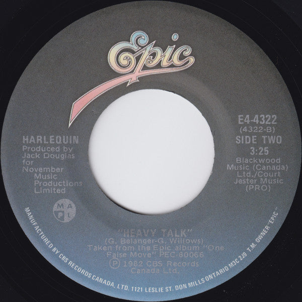 Harlequin (3) - I Did It For Love / Heavy Talk