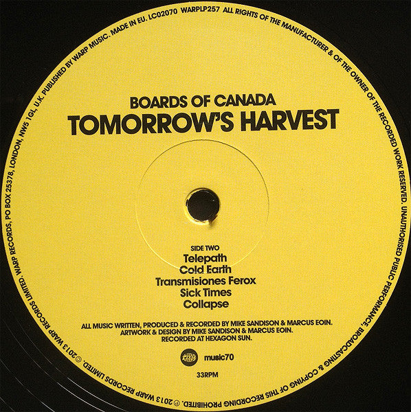 Boards Of Canada - Tomorrow's Harvest - 2013