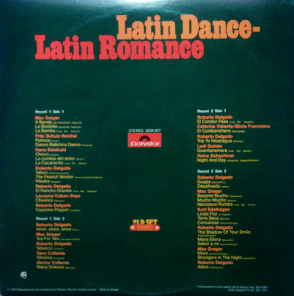 Various - Latin Dance-Latin Romance - 1972