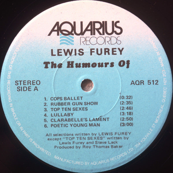 Lewis Furey - The Humours Of - 1976