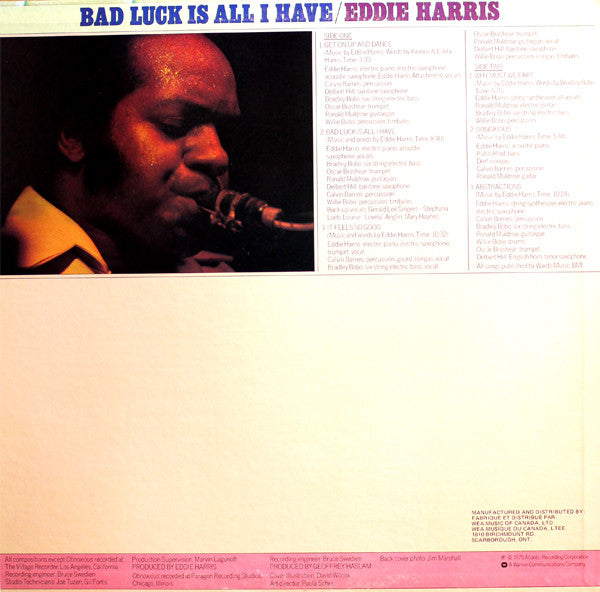 Eddie Harris - Bad Luck Is All I Have