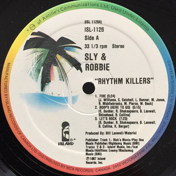 Sly & Robbie - Rhythm Killers - 1987