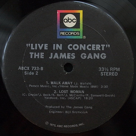 James Gang - Live In Concert - 1972