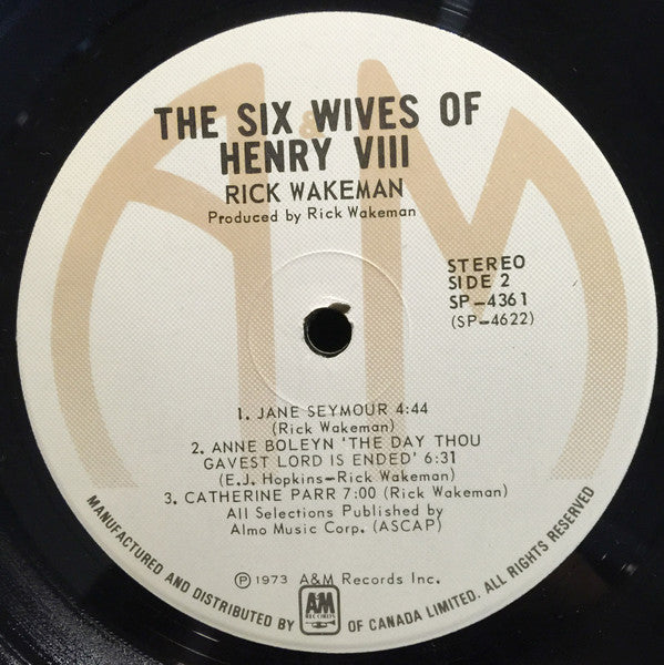 Rick Wakeman - The Six Wives Of Henry VIII - 1974