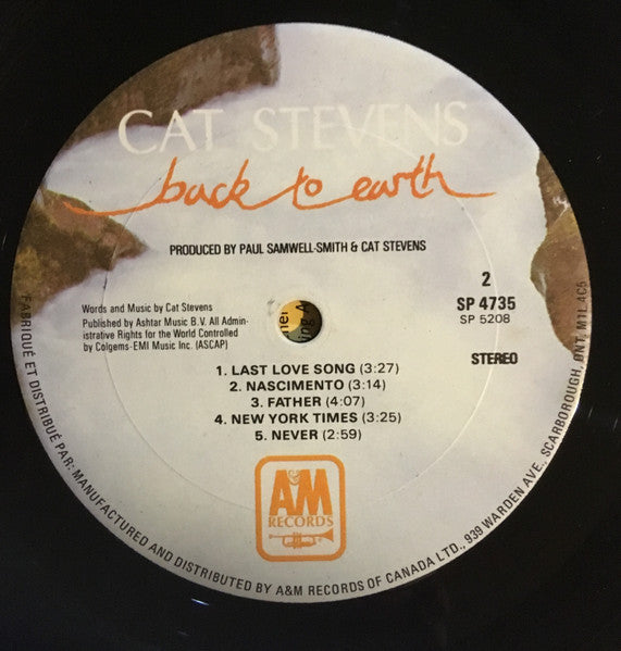 Cat Stevens - Back To Earth - 1978