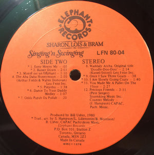 Sharon, Lois & Bram Featuring Bill Usher - Singing 'N Swinging - 1980
