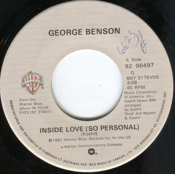 George Benson - Inside Love (So Personal) Vinyl Record