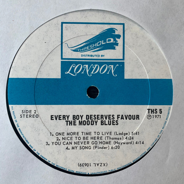 Moody Blues, The - Every Good Boy Deserves Favour - 1971