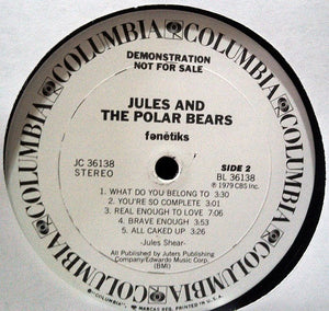 Jules And The Polar Bears - fǝnĕtĭks (Phonetics) - 1979