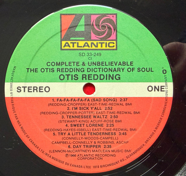Otis Redding - The Otis Redding Dictionary Of Soul - Complete & Unbelievable -